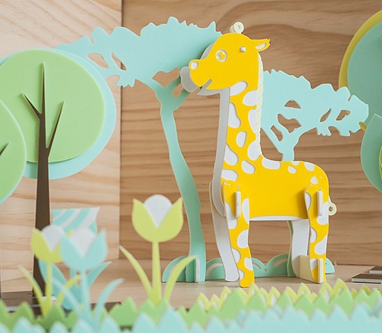 【益智立體拼圖】可愛動物系列┇大樹長頸鹿 第1張的照片