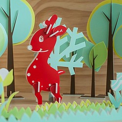 三次元のジグソーパズル[]かわいい動物シリーズ┇クリスマスの鹿 1枚目の画像