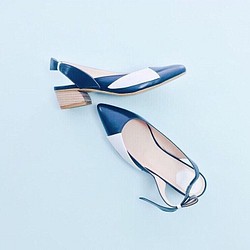 [The Deep] Satyrichthys - Blue/White - Pointy-toe sandals 1枚目の画像
