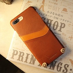 iPhone 8 PLUS / 7 PLUS / 5.5吋 極簡系列皮革保護套- 馬鞍棕 第1張的照片