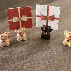 【小】福々招き猫カード立て 1枚目の画像