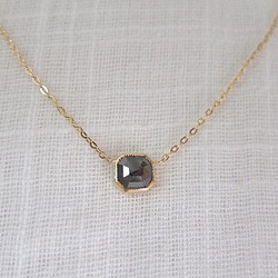 エメラルドカットナチュラルブラックダイヤモンド ネックレス ネックレス ペンダント Hiroe Jewelry 通販 Creema クリーマ ハンドメイド 手作り クラフト作品の販売サイト