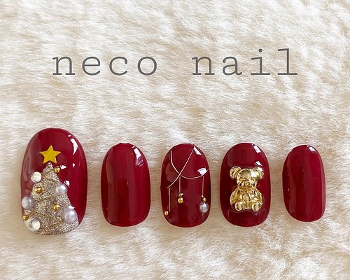 数量限定 No 103 クリスマスネイル ジェルネイル 赤 くま ネイルチップ ネイルチップ ネイルシール Neco Nail Jewelry 通販 Creema クリーマ ハンドメイド 手作り クラフト作品の販売サイト