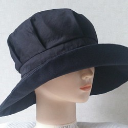 魅せる帽子☆SALE!オーガンジーと綿ローンのリバーシブルキャプリーヌ 1枚目の画像
