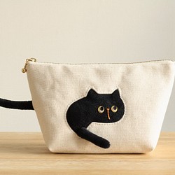 量身定做的貓用小袋穿過小袋（黑貓20厘米固定扣7厘米） 第1張的照片
