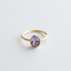 紫羅蘭色戒指◆施華洛世奇8×6mm◆R015 第1張的照片