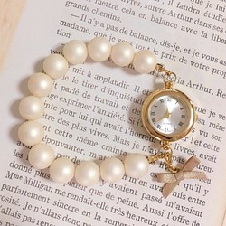 *專為trista-una *彩色珍珠氣息手錶2路焦糖奶昔 第1張的照片