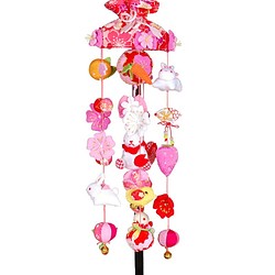 つるし飾り つるし雛 手毬と桜うさぎ（特小）スタンド付 吊るし雛  ひな人形 雛人形 お祝い品 桃の節句 1枚目の画像