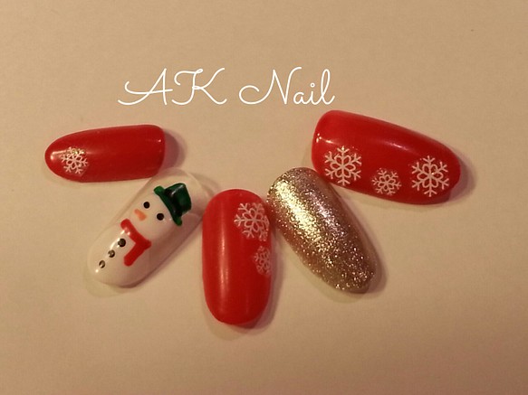 snowman nail☆雪だるまネイル ネイルチップ（つけ爪） AK Nail 通販