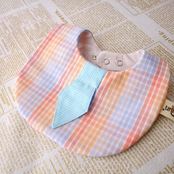 男寶的粉嫩帥氣風格領帶圍兜-手工限量製作、口水巾、沙發兜-明-unicorn 第1張的照片