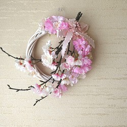 枝まるごと桜のリース　春　新生活　 1枚目の画像