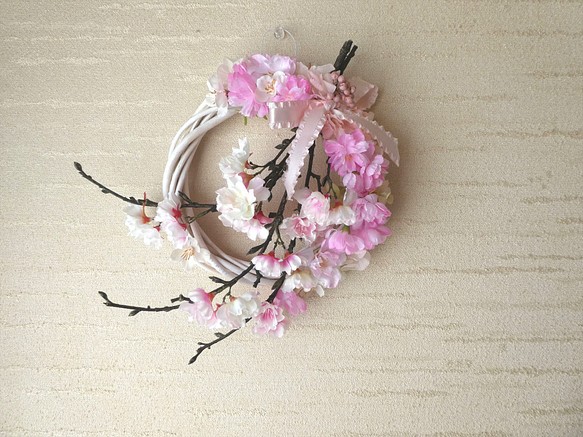 枝まるごと桜のリース　春　新生活　 1枚目の画像
