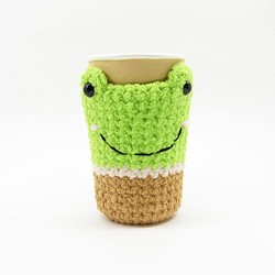 青蛙/咖啡杯套/杯套/收納桶 第1張的照片