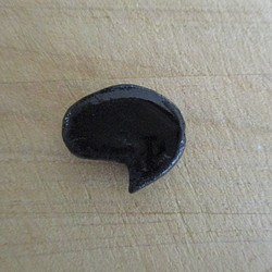 陶製　ブラックコンマ 1枚目の画像