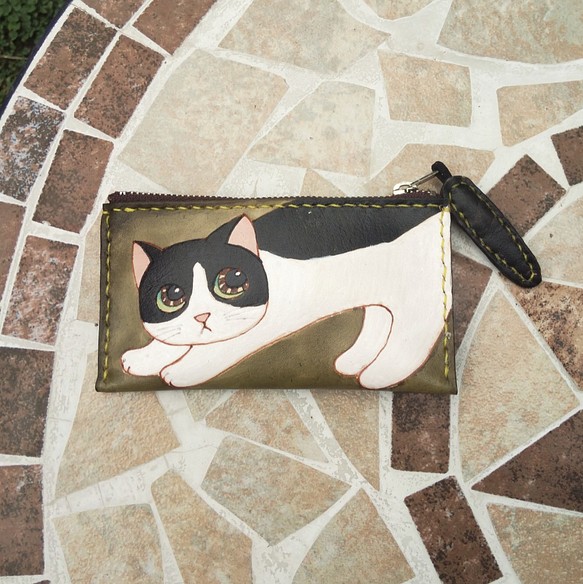 みず太郎様オーダーの猫しっぽコインケース 1枚目の画像