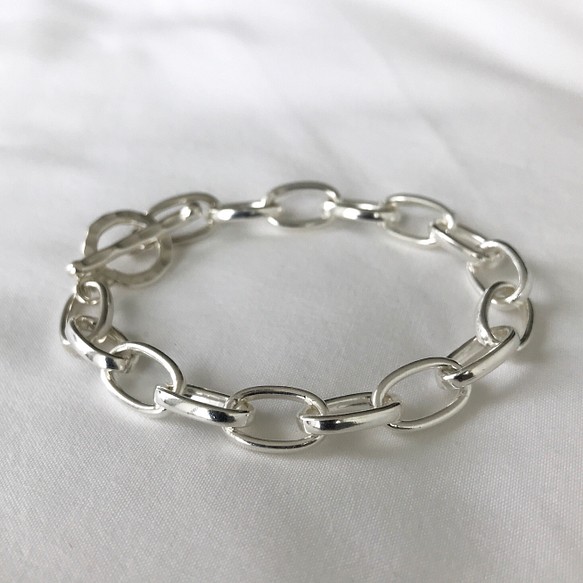 Silver chain bracelet /Oval wide（SV925）シルバー チェーン