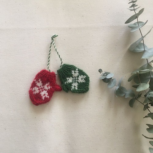 5つセット】クリスマスのためのかぎ針のオーナメント 毛糸 編み物 