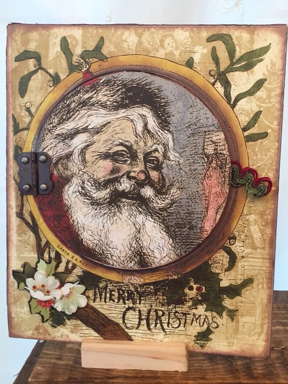 サンタクロース メッセージ&フォトボード《クリスマスローズ》 1枚目の画像