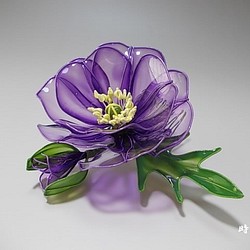 罌粟（紫色）梳子·簪 第1張的照片