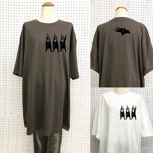 4ｌ ビッグｔシャツワンピース マレー熊 小 2色 Tシャツ カットソー Choco Rail 通販 Creema クリーマ ハンドメイド 手作り クラフト作品の販売サイト