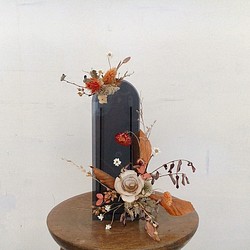 【好花】幾何壓克力乾燥玫瑰桌花開幕花禮 花瓶 第1張的照片