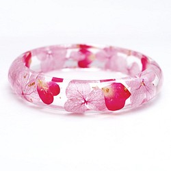 【花說】 玫瑰繡球花真花手鐲 / 粉紅色系 / 乾燥花永生花永綻花 第1張的照片