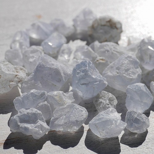 天然石セレスタイト(マダガスカル産)約35～36g分詰合せ 結晶原石 天 