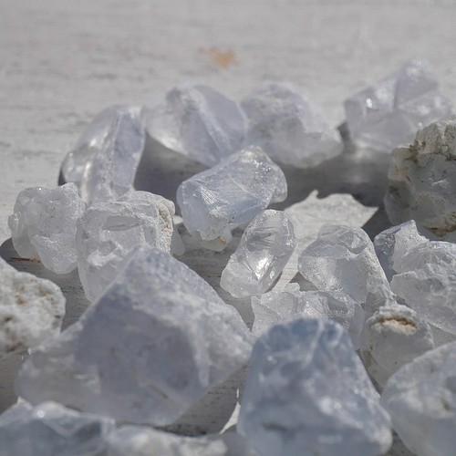 天然石セレスタイト(マダガスカル産)約35～36g分詰合せ 結晶原石 天 
