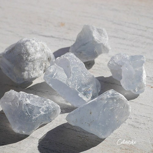 現物☆天然石セレスタイト(マダガスカル産)6個合計約55g分詰合せ 結晶 