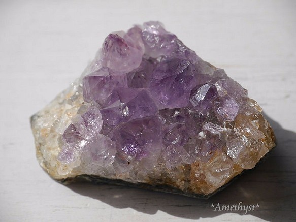 天然石ウルグアイ産アメジストクラスター(紫水晶)約80g透明感あり ...