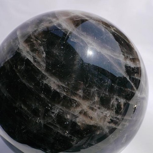 30%OFFsale☆天然石チベット産モリオン特大丸玉約2179g直径約116mm木製 