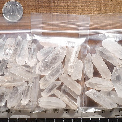 天然石マダガスカル産水晶 約50～51g 小ぶりなミックスサイズ原石結晶 