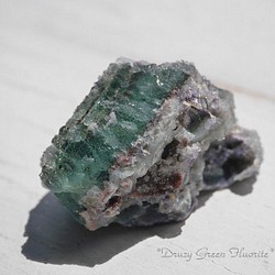 天然石ドゥルージーフローライト(コロラド州産)結晶原石 約13g 約31mm グリーン[df-190523-01] 1枚目の画像