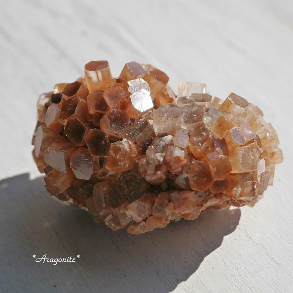 天然石アラゴナイト(モロッコ産)約39g約45mm 自然結晶原石 霰石柱状結晶鉱物[arg-200131-04] 1枚目の画像