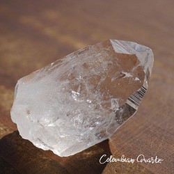 天然石水晶(コロンビア産)約14g約35mm結晶ポイント虹入り原石高透明度クリスタルクォーツ[cq-200416-02] 1枚目の画像