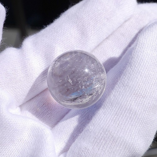 天然石ヒマラヤ水晶スフィア 直径約21mm約12.5g 丸玉透明度が高い 
