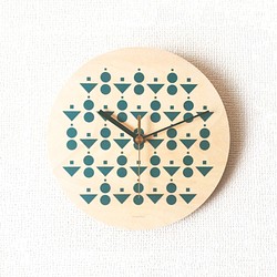 良き言葉を込めた時計［ひょうたんからこま］木製_掛け時計_カーキ 1枚目の画像