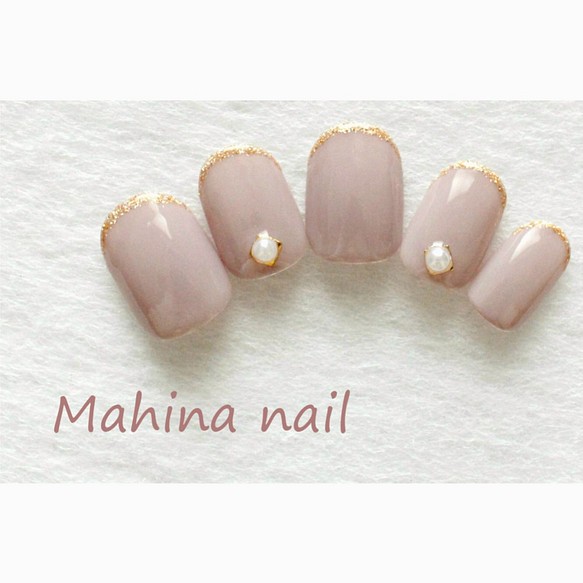 モーブカラー ゴールド大人ネイル ネイルチップ ネイルシール Mahina Nail 通販 Creema クリーマ ハンドメイド 手作り クラフト作品の販売サイト