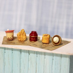 袖珍台灣點心套組 Miniature Taiwan Dessert Earring Set 第1張的照片