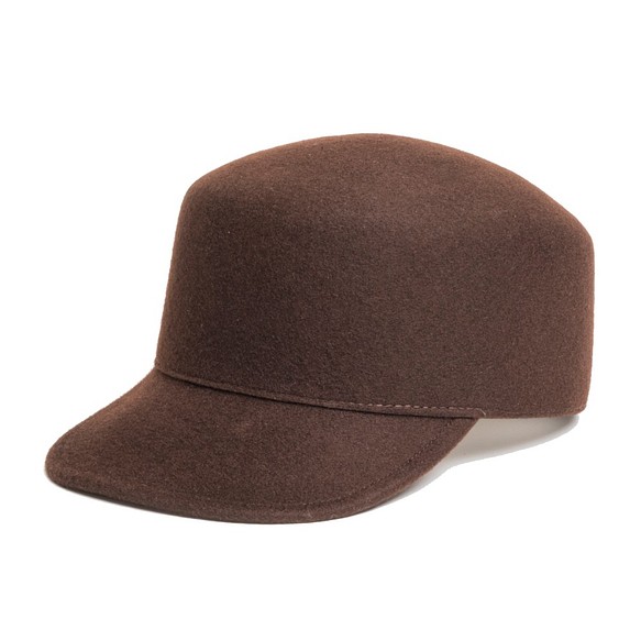 使用極為罕見的日本羊毛的工作帽棕色(17AWN-007) 第1張的照片