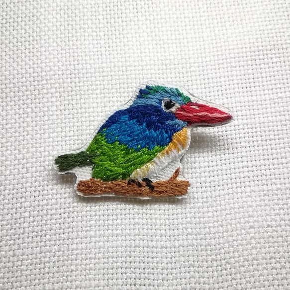 鳥☆彡 toridori刺繍ブローチ　020 1枚目の画像