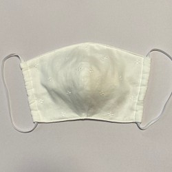 接触冷感加工ガーゼ・花柄刺繍・立体マスク 1枚目の画像