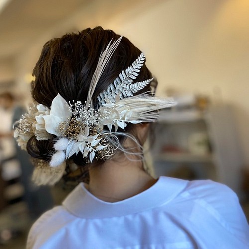 ヘッドパーツ 髪飾り 孔雀の羽 結婚式 卒業 着物 袴 成人式 前撮り 
