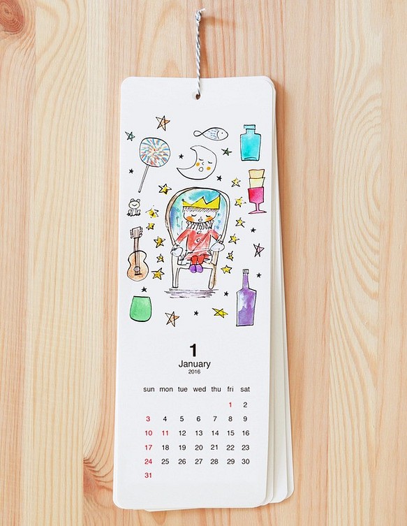 16年イラストカレンダーc カレンダー Satoshi Sugiura 通販 Creema クリーマ ハンドメイド 手作り クラフト作品の販売サイト