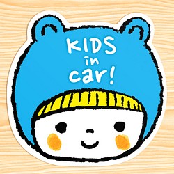 KIDS IN CAR マグネットステッカー(シャーベット_K） 1枚目の画像