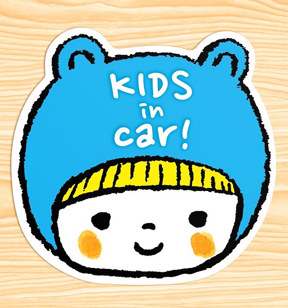KIDS IN CAR マグネットステッカー(シャーベット_K） 1枚目の画像
