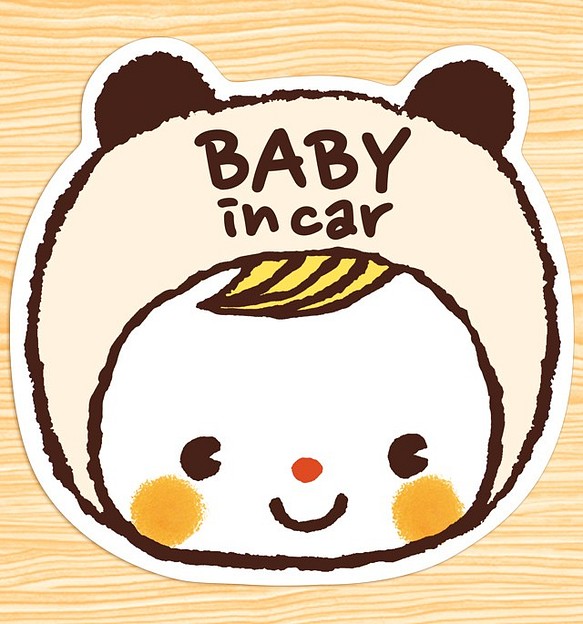 Baby In Car マグネットステッカー 耳がかわいいシロクマちゃん ベビー服 Satoshi Sugiura 通販 Creema クリーマ ハンドメイド 手作り クラフト作品の販売サイト