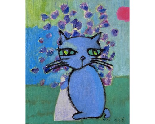 猫の絵 油絵 油彩画 オリジナル 絵画 www.krzysztofbialy.com