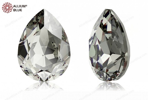 【スワロフスキー#4320】45粒 Pear-shaped 8x6mm ブラックダイアモンド (215) F 1枚目の画像