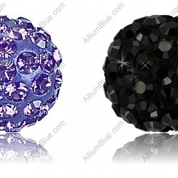 【スワロフスキー#86001】1粒 Pavé Ball 8mm CE Purple / Tanzanite 1枚目の画像